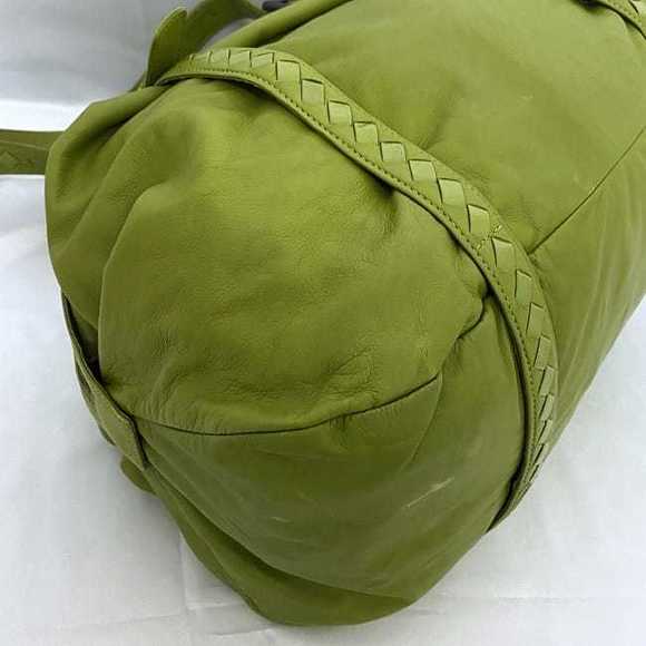 Bottega Veneta Luxury Elegant Large Leather Boston Bag Green - Picture 5 of 10
